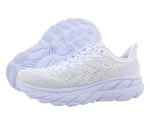 1110508 HOKA MEN'S CLIFTON 7 ALL WHITE SIZE 11 WIDE - Like New