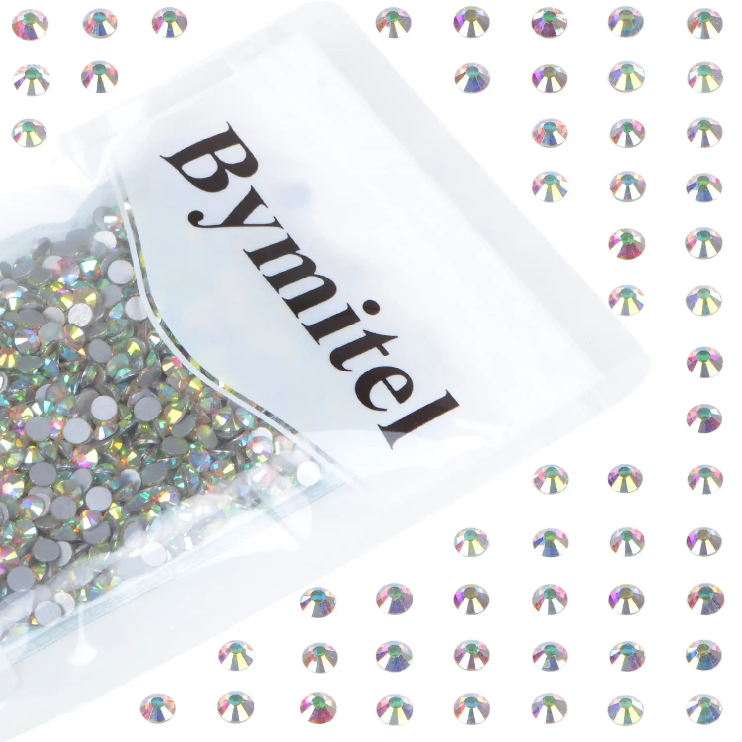 1440PCS Art Nail Rhinestones non Hotfix Glue Fix Round Crystals Glass Flatback for DIY Jewelry Making with one Picking Pen (ss16 1440pcs, Crystal AB)