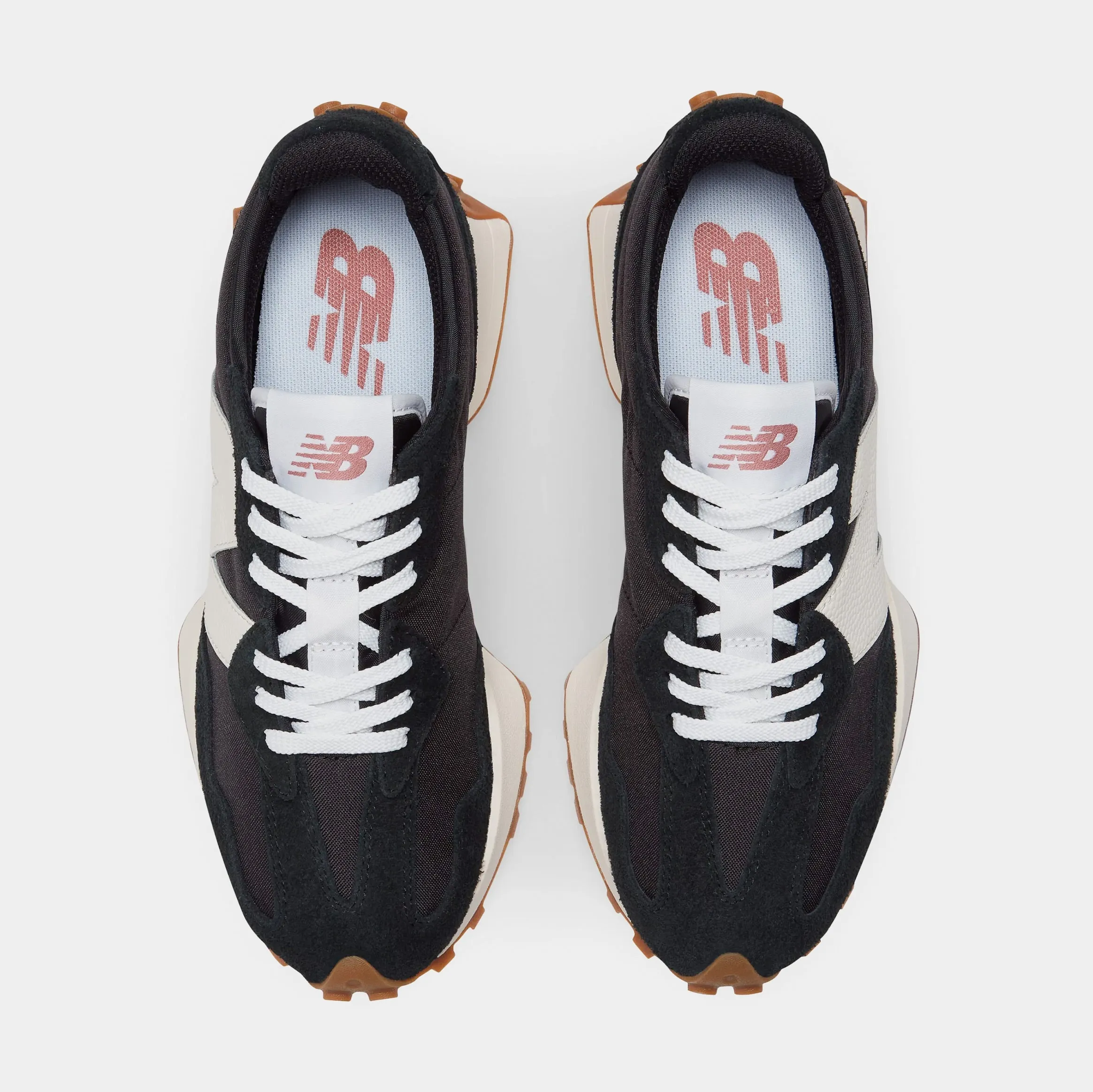 327 Womens Lifestyle Shoes (Black/White/Gum)