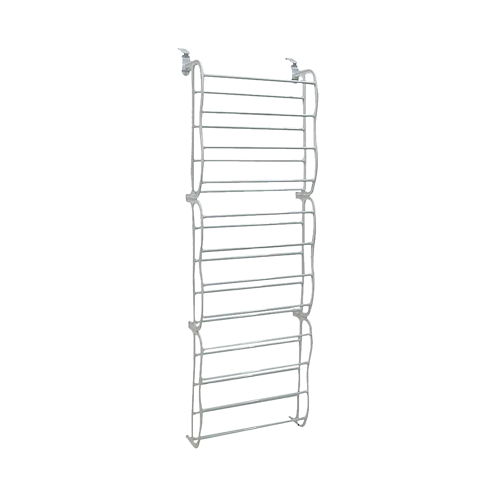 36 Pair Shoe Holder Organiser | Over The Door Hanging Shelf Rack | Storage Hook