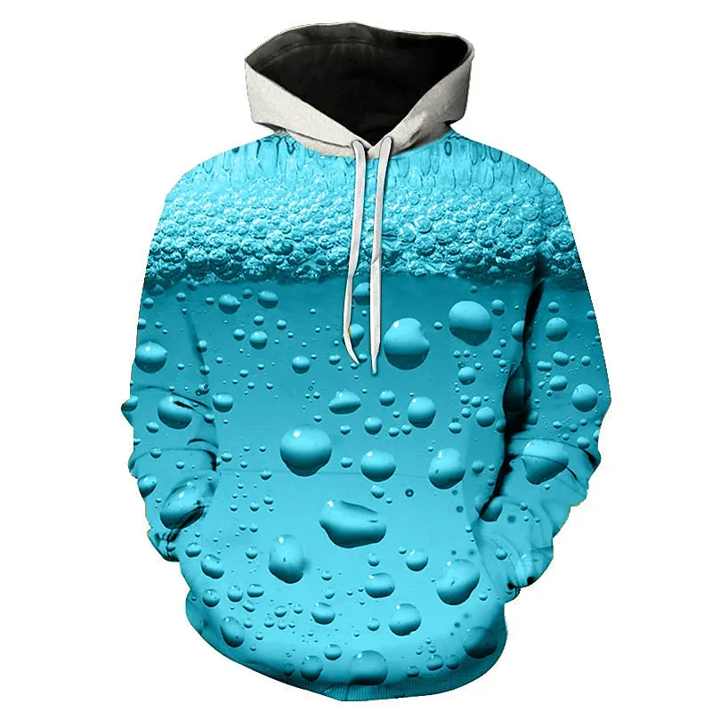 3D Beer Festival Unisex Hooded Sweatshirt for Men's Streetwear