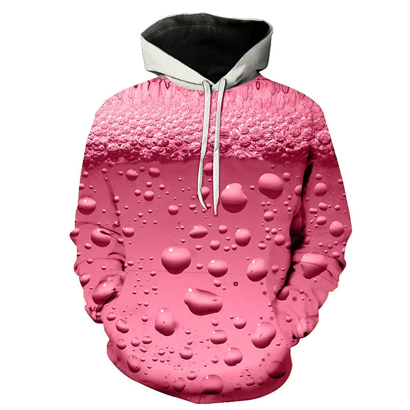 3D Beer Festival Unisex Hooded Sweatshirt for Men's Streetwear