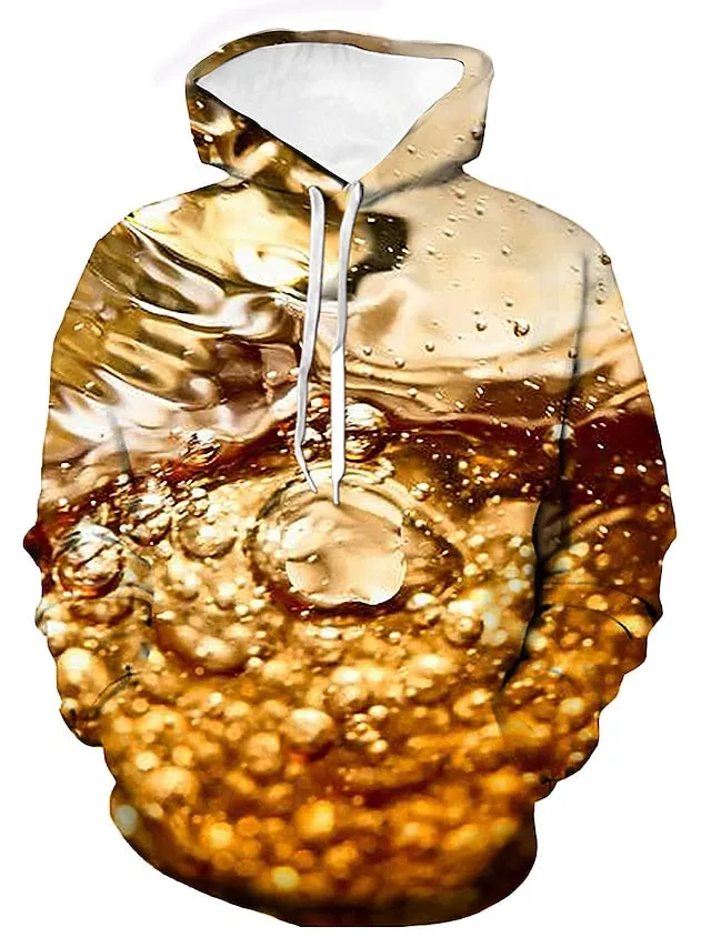 3D Beer Festival Unisex Hooded Sweatshirt for Men's Streetwear