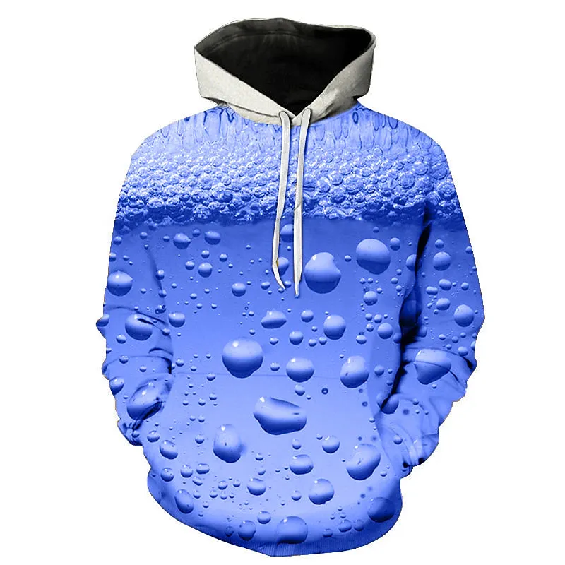 3D Beer Festival Unisex Hooded Sweatshirt for Men's Streetwear