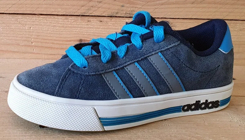 Adidas Daily Team K Low Suede Kids Trainers UK11K/US11.5K/EU29 F99164 Blue