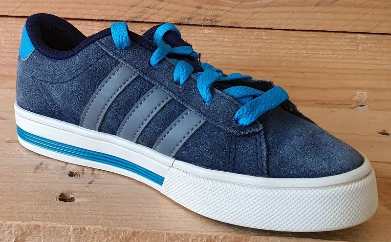 Adidas Daily Team K Low Suede Kids Trainers UK11K/US11.5K/EU29 F99164 Blue