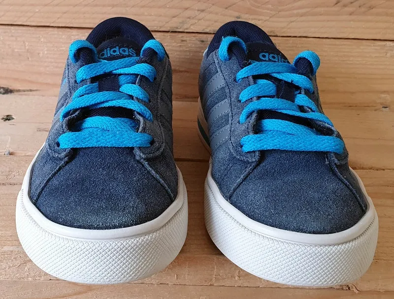 Adidas Daily Team K Low Suede Kids Trainers UK11K/US11.5K/EU29 F99164 Blue