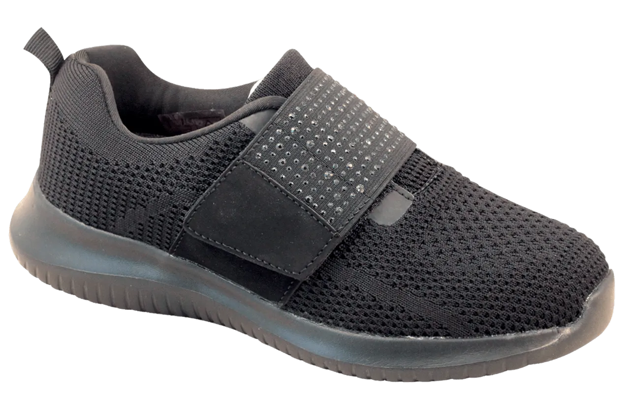 Align Velcro-Strap Mesh Sneaker in Black