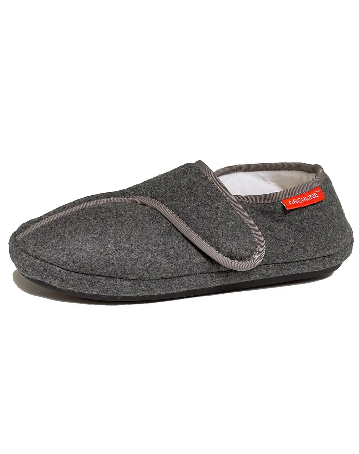 ARCHLINE AS901 VELCRO SLIPPER PLUS STYLE GREY - GREY MARL