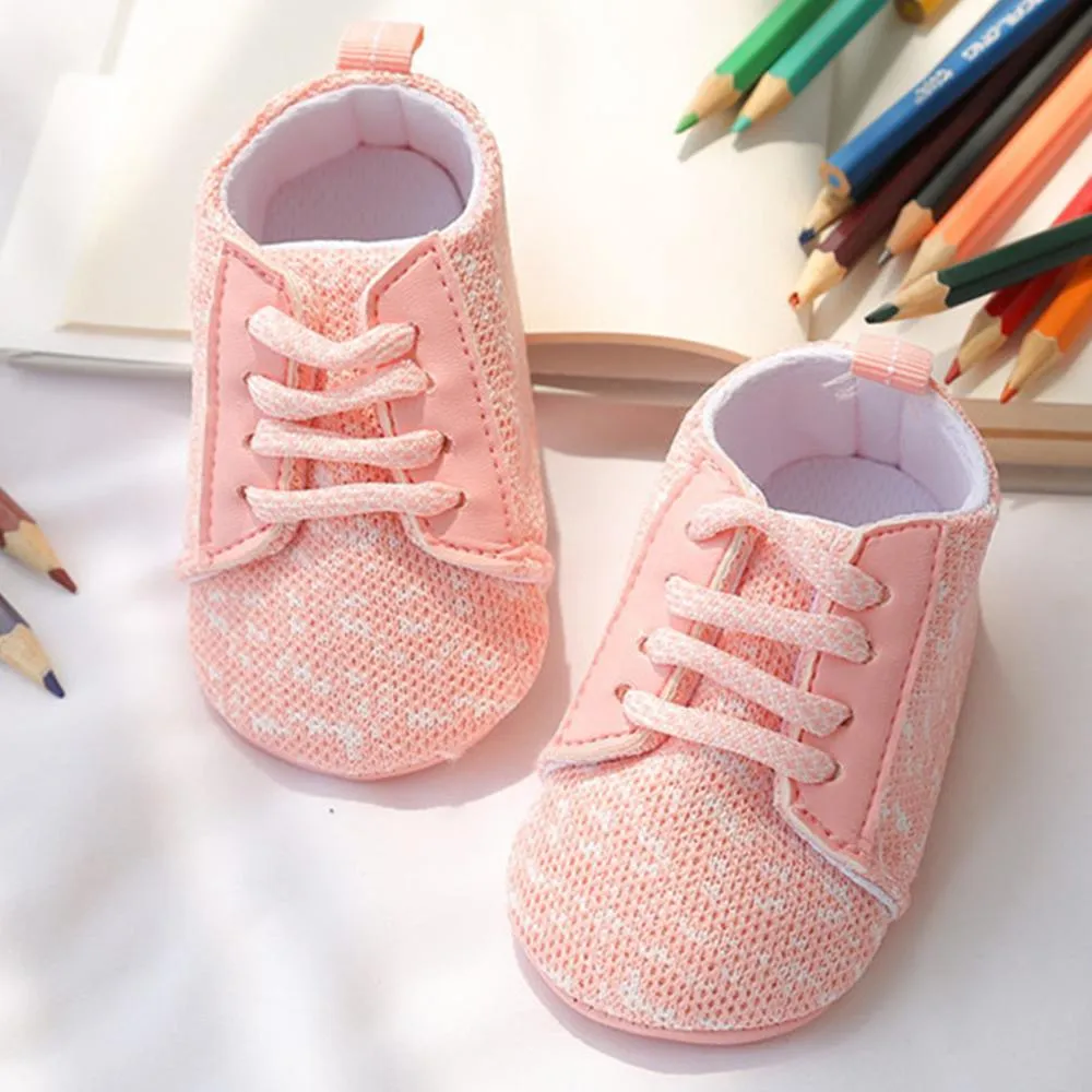 Baby Unisex Lace Up Comfy Toddler Shoes