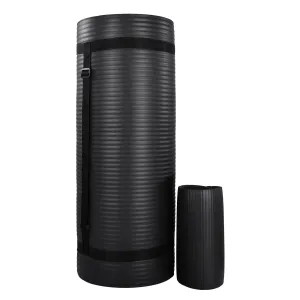 BalanceFrom Fitness 1" Extra Thick Yoga Mat w/Knee Pad and Carrying Strap, Black BalanceFrom Fitness 1" Extra Thick Yoga Mat w/Knee Pad and Carrying Strap, Black