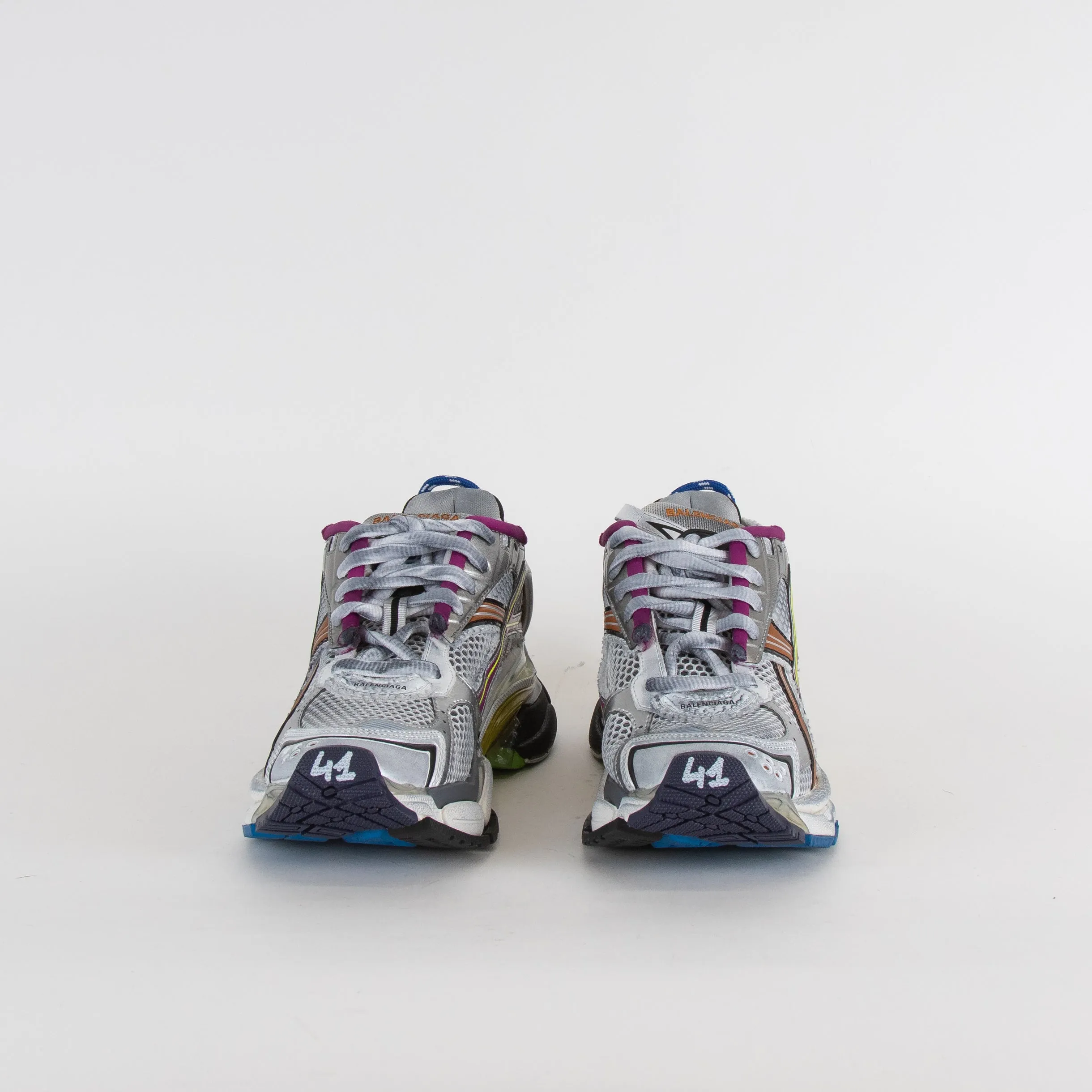 Balenciaga Mesh Multi Coloured Runner Trainers