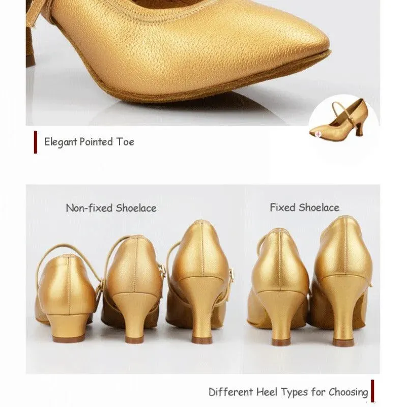 Ballroom Dance Shoes for Women, Salsa Dance Sneakers & Dancing Latin Shoes with Soft Microfiber Leather Sole