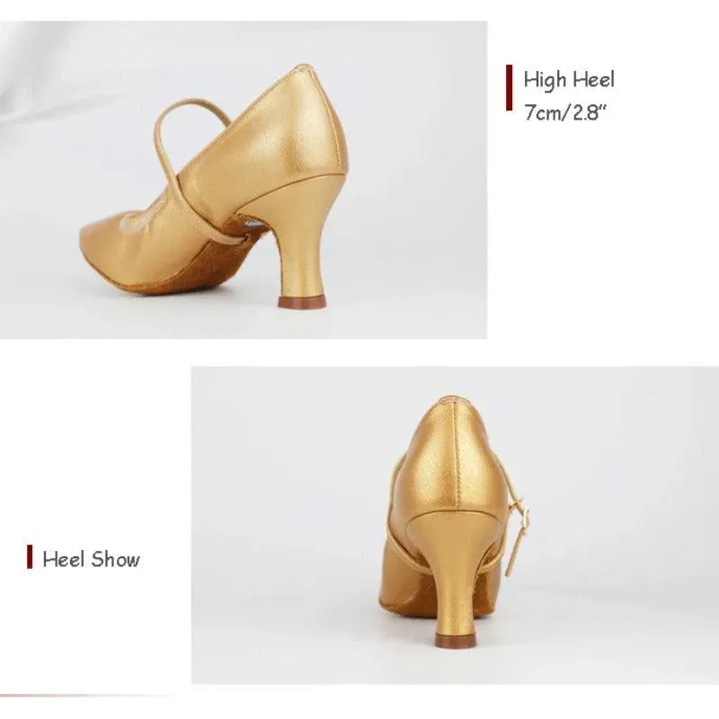 Ballroom Dance Shoes for Women, Salsa Dance Sneakers & Dancing Latin Shoes with Soft Microfiber Leather Sole