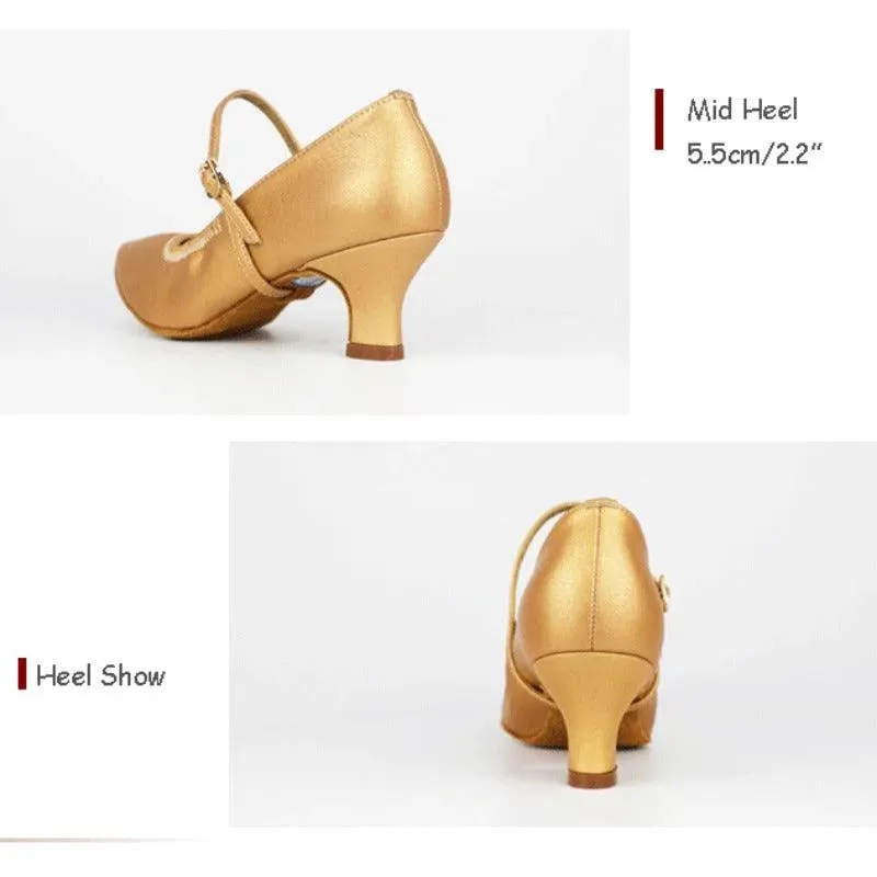 Ballroom Dance Shoes for Women, Salsa Dance Sneakers & Dancing Latin Shoes with Soft Microfiber Leather Sole