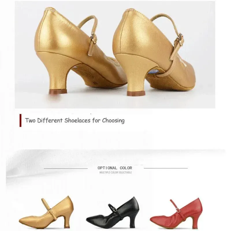 Ballroom Dance Shoes for Women, Salsa Dance Sneakers & Dancing Latin Shoes with Soft Microfiber Leather Sole