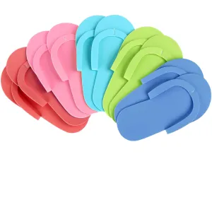Beavorty 36 Pairs Disposable Slippers Pedicure Slipppers for Salon Spa Pedicure (Random Color) for Foot Flip Flop Salon Nail Spa