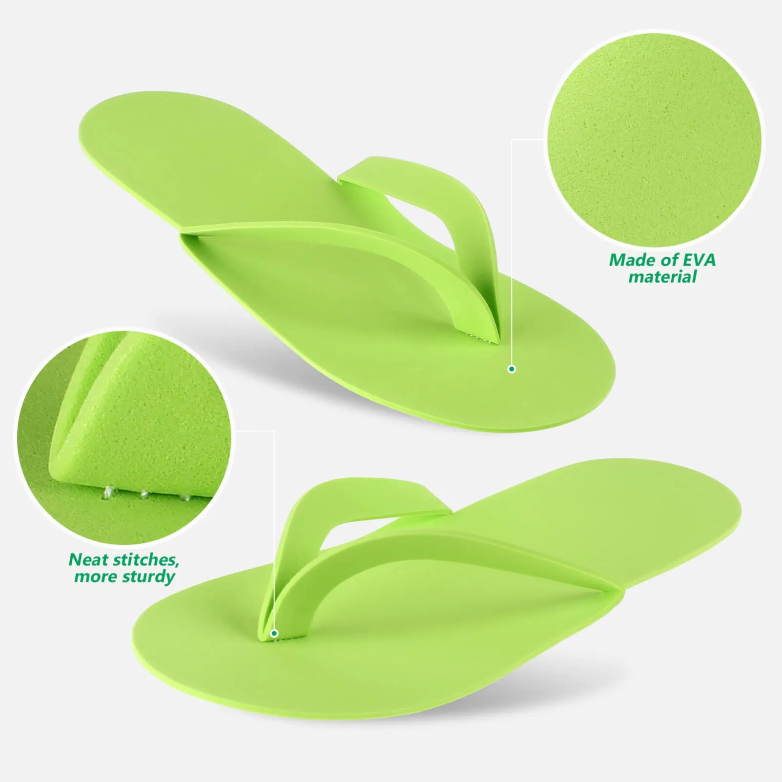 Beavorty 36 Pairs Disposable Slippers Pedicure Slipppers for Salon Spa Pedicure (Random Color) for Foot Flip Flop Salon Nail Spa