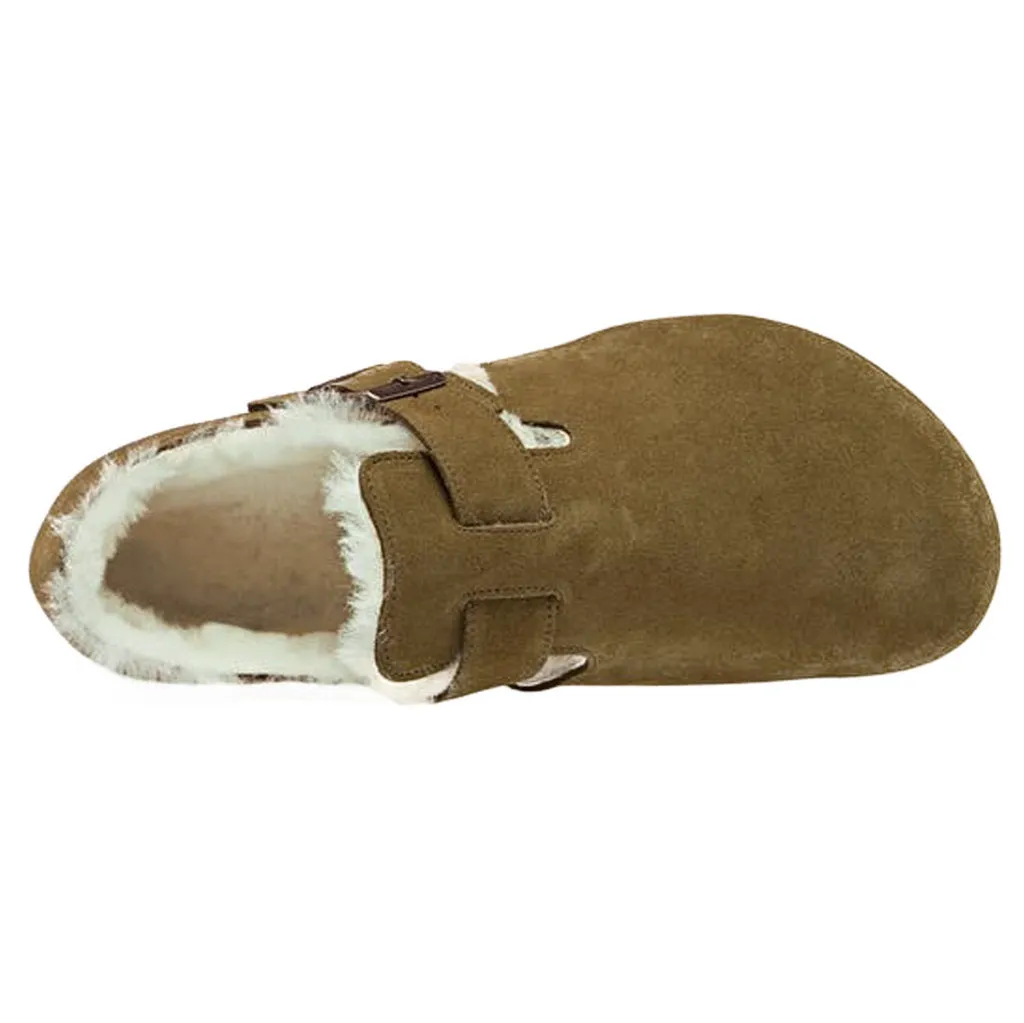 Birkenstock London Shearling Suede Leather Unisex Shoes