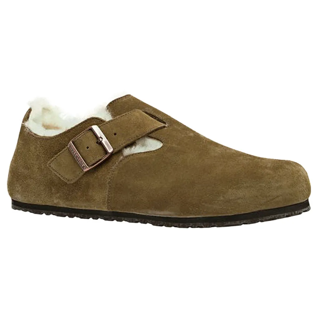Birkenstock London Shearling Suede Leather Unisex Shoes