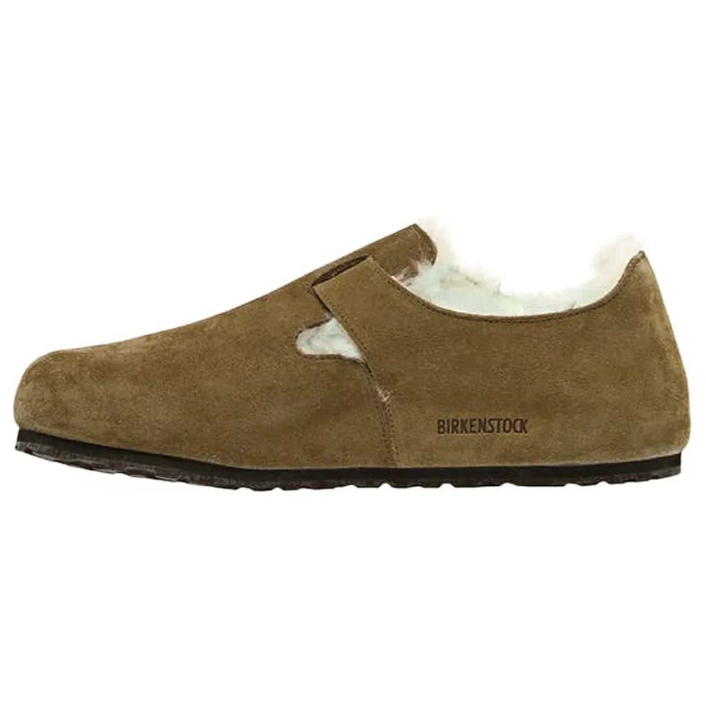 Birkenstock London Shearling Suede Leather Unisex Shoes