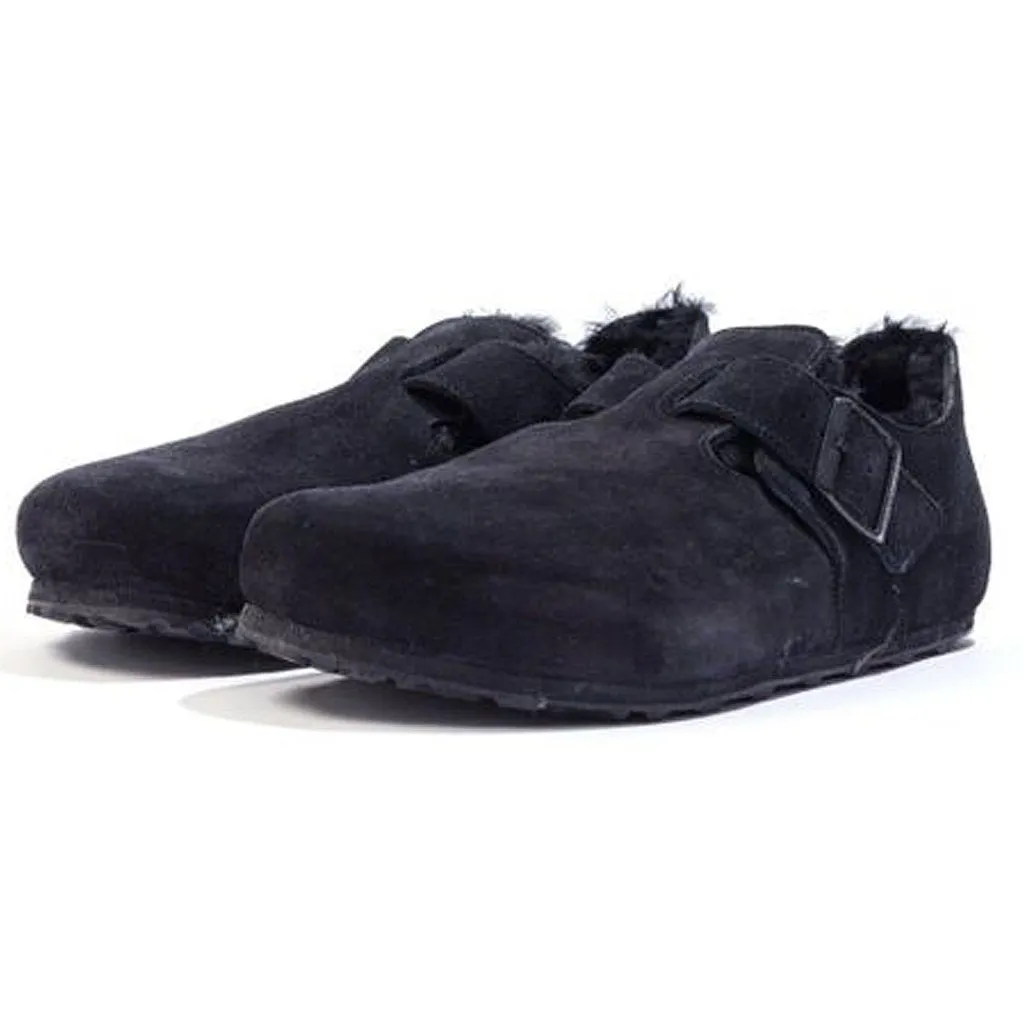 Birkenstock London Shearling Suede Leather Unisex Shoes