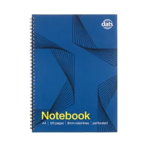 Blue Basic Card Cover Notebook - 120 Pages