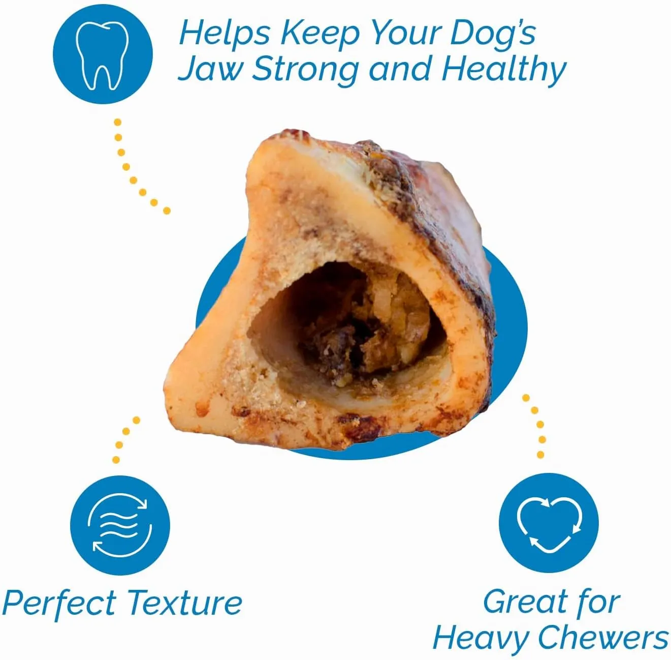 Bone Marrow Chew Bones for Dogs 5-6 inches (6 Count)
