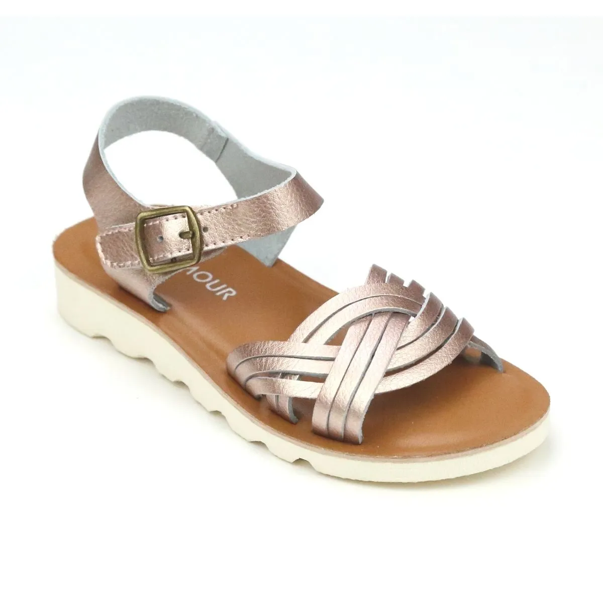 Classic Girls Athena Braided Leather Sandal