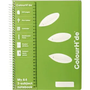 Colourhide My 3-Subject Notebook 300 Page A4 Green