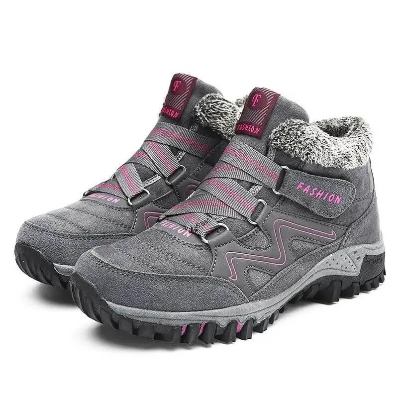 Comelyy Snowy Villia Leather Ankle Boots