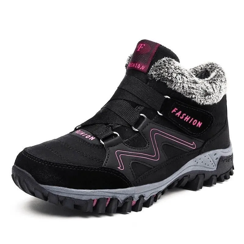 Comelyy Snowy Villia Leather Ankle Boots