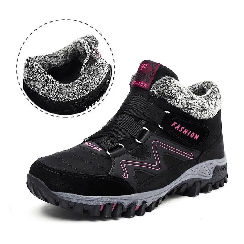 Comelyy Snowy Villia Leather Ankle Boots