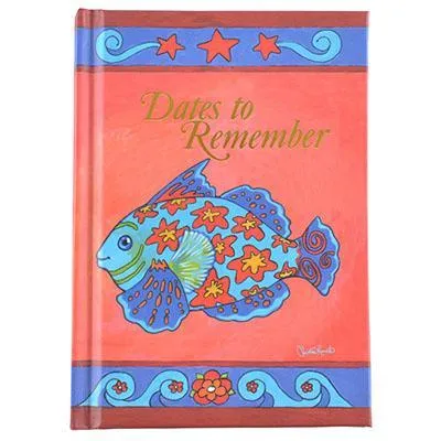 Cumberland Mosaic Fish Dates To Remember Book Casebound 100 Leaf A6