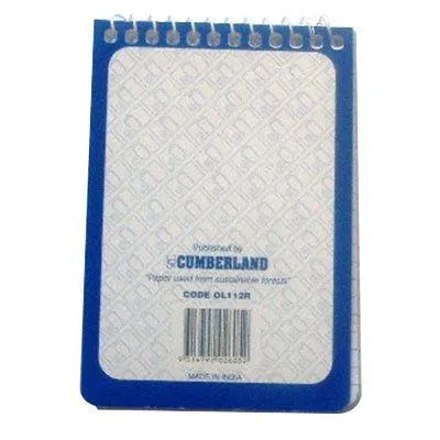 Cumberland Notebook Refill Spiral Bound Ruled 100 Page 75 X 110Mm