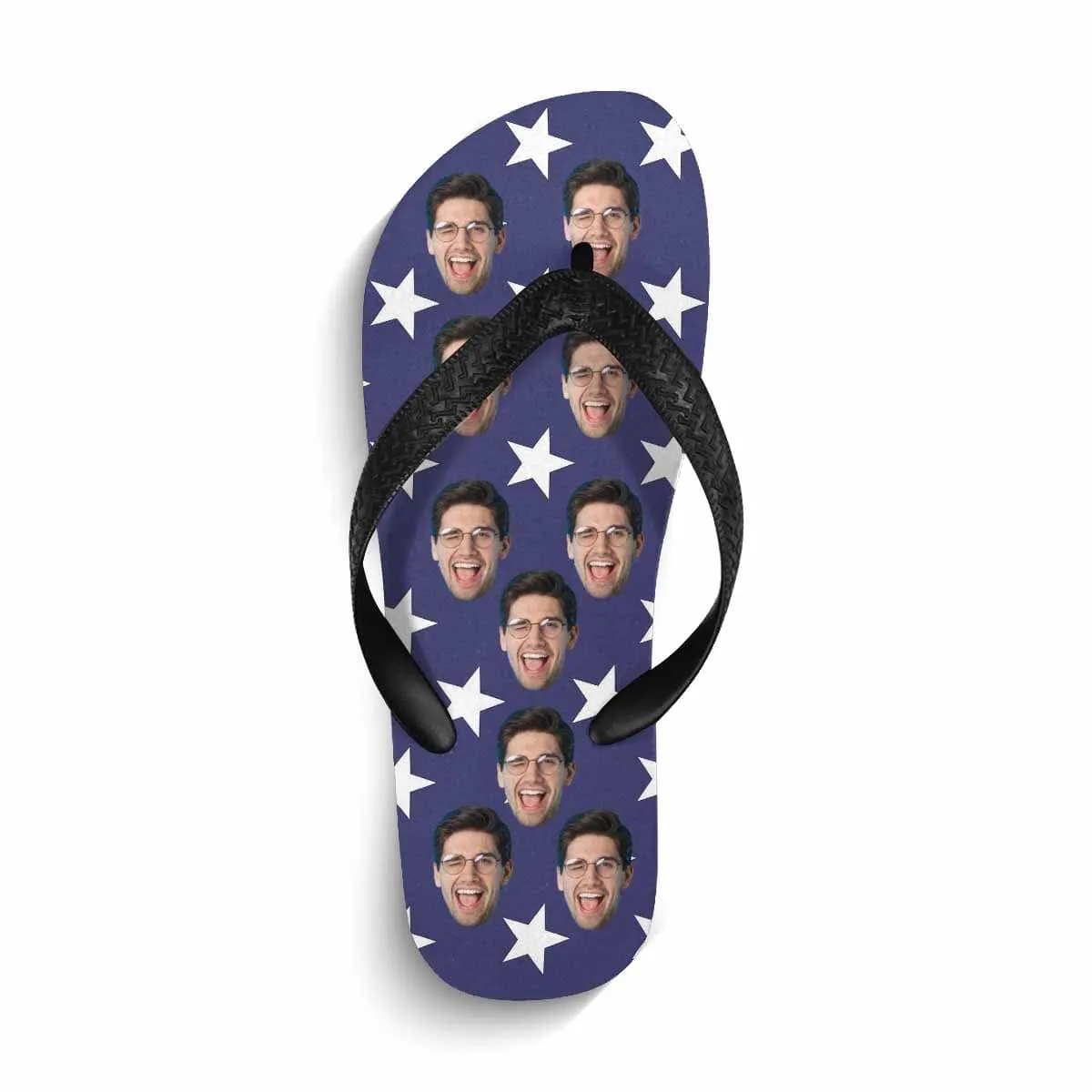 Custom Face American Flag Flip Flops For Both Man And Woman Funny Gift For Vacation,Wedding Ideas For Guests