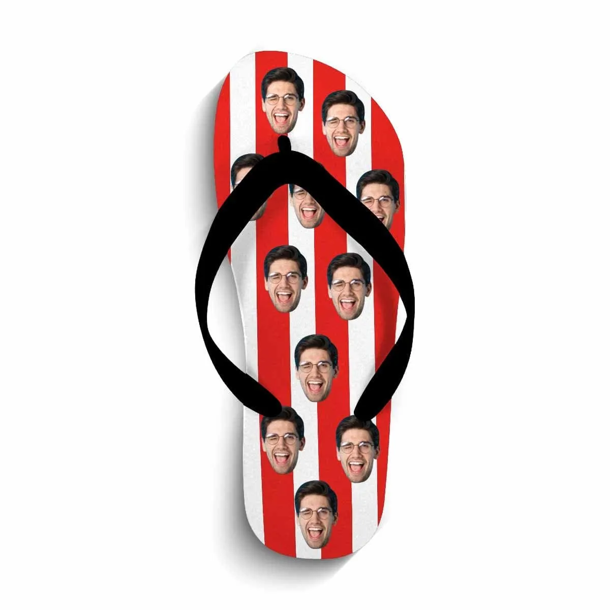 Custom Face American Flag Flip Flops For Both Man And Woman Funny Gift For Vacation,Wedding Ideas For Guests