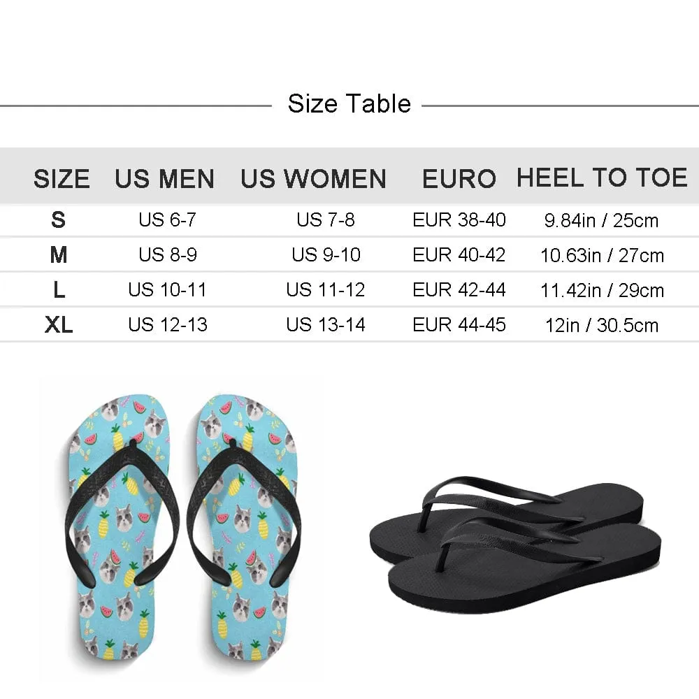 Custom Face Colorful Flip Flops For Both Man And Woman Funny Gift For Vacation,Wedding Ideas For Guests