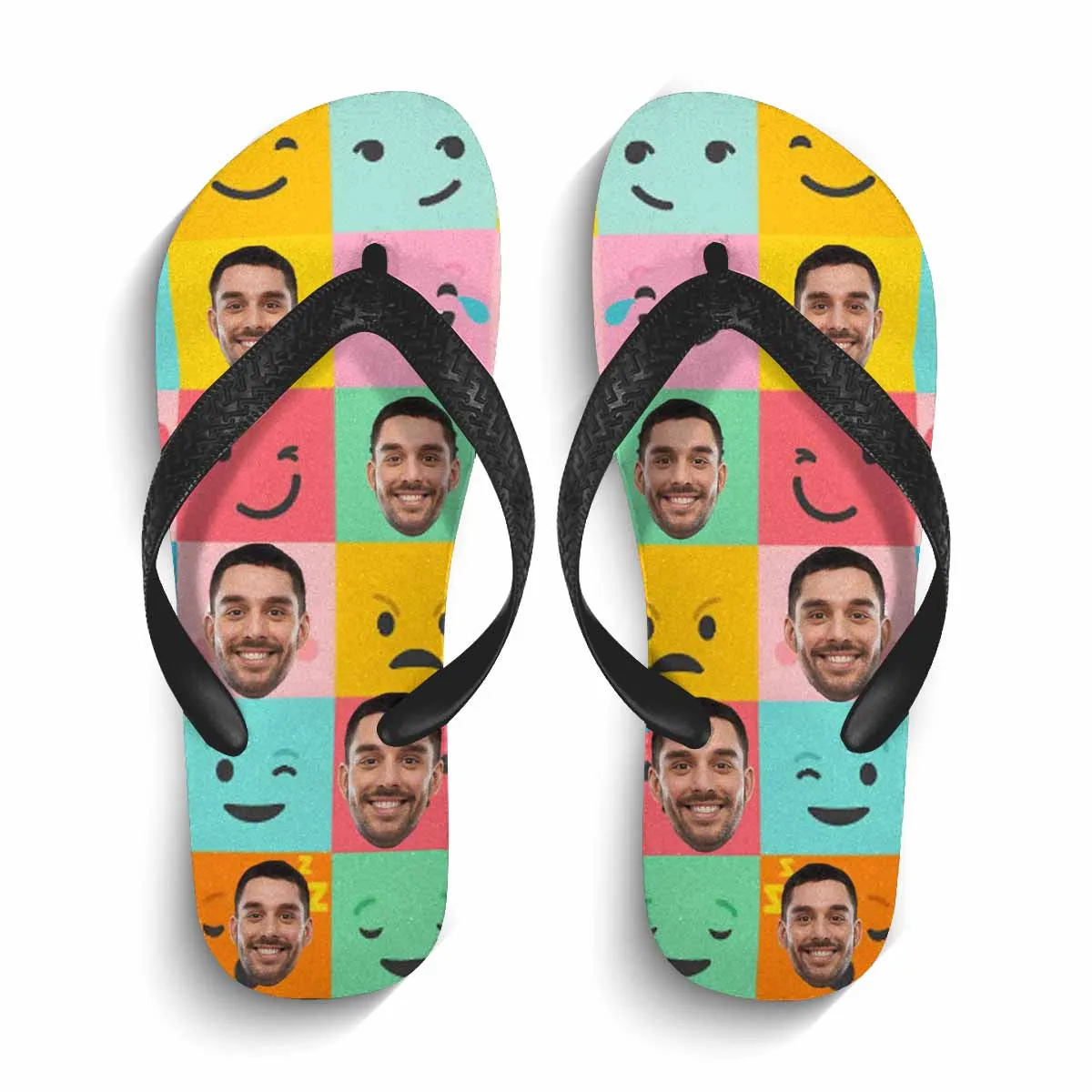 Custom Face  Smile Flip Flops For both Men And Women Beach Souvenir Gift Applique Beach Life Gift For Boyfriend And Girlfriend