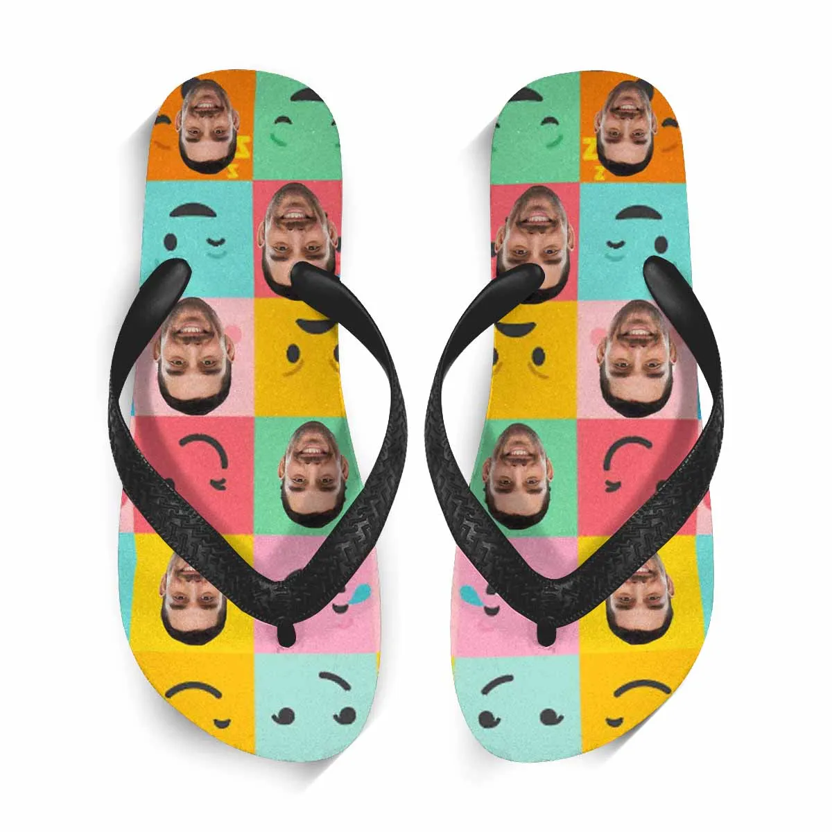 Custom Face  Smile Flip Flops For both Men And Women Beach Souvenir Gift Applique Beach Life Gift For Boyfriend And Girlfriend