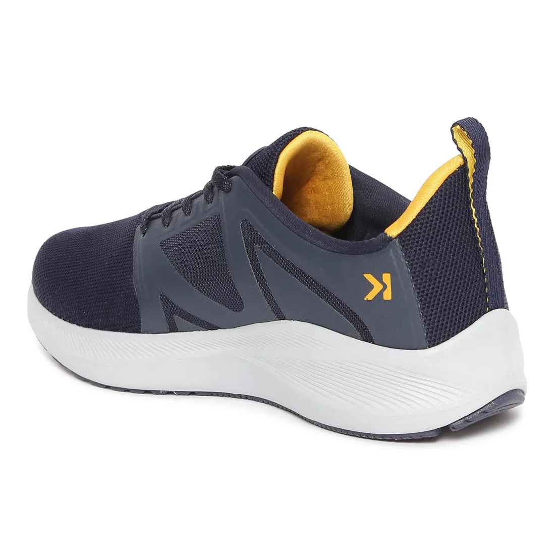 Eeken ESHGIA124 Navy Blue And Mustard Yellow Athleisure Shoes For Men