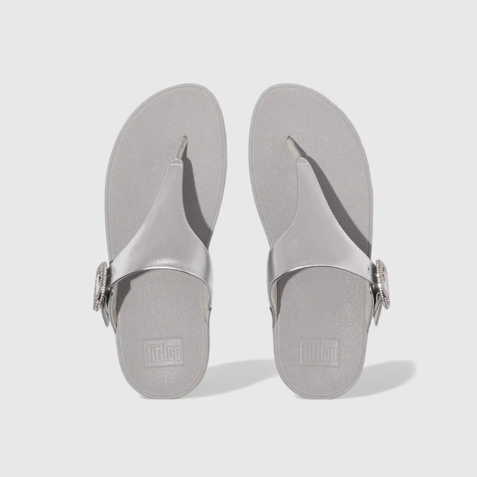 Fit Flops Lulu Crystal Buckle Silver IJ3-011