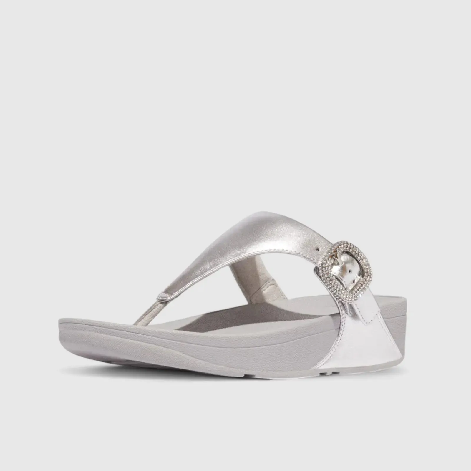 Fit Flops Lulu Crystal Buckle Silver IJ3-011