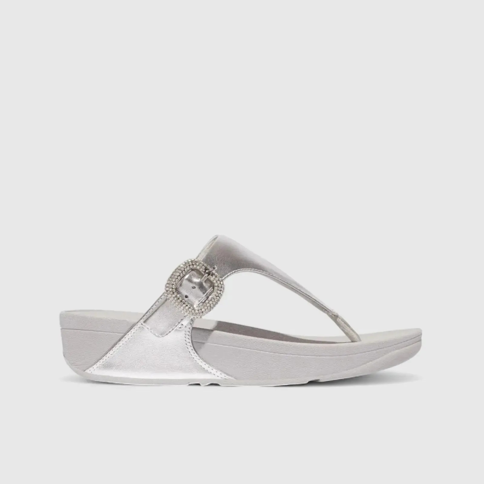 Fit Flops Lulu Crystal Buckle Silver IJ3-011