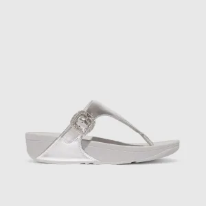 Fit Flops Lulu Crystal Buckle Silver IJ3-011