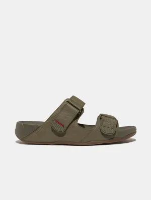 Fitflop Gogh Moc Mens Adjustable Leather Slides Fitflop Gogh Moc Mens Adjustable Leather Slides