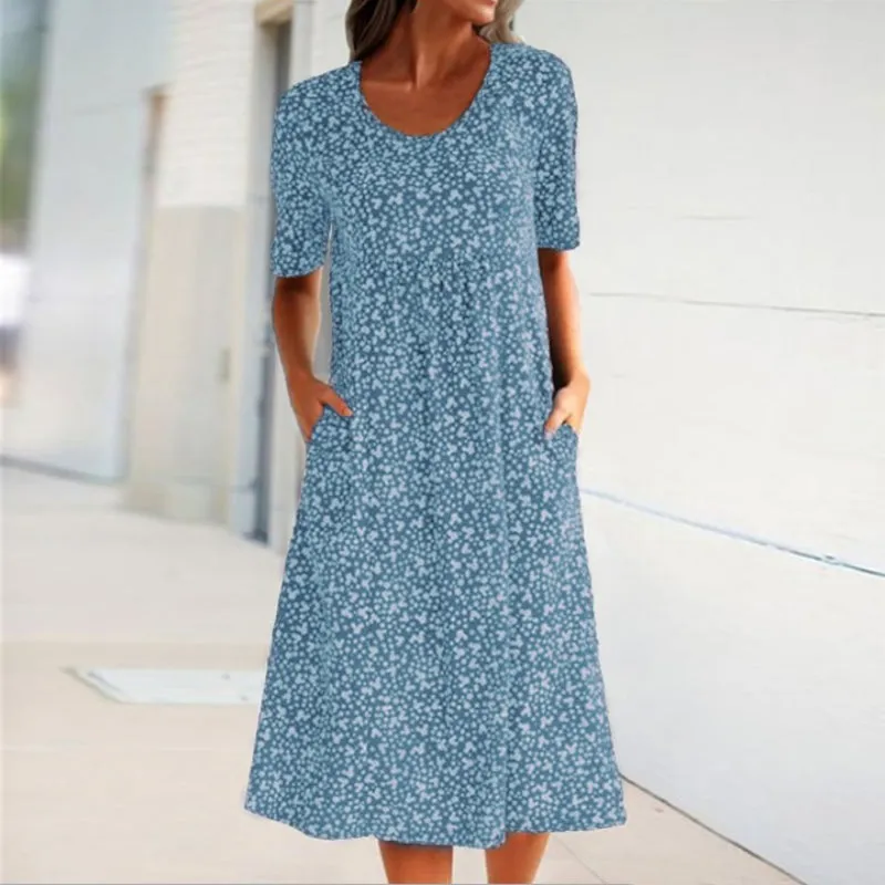 Floral Short Sleeve Dress | elegant everyday style