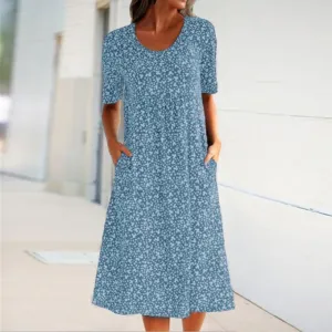 Floral Short Sleeve Dress | elegant everyday style