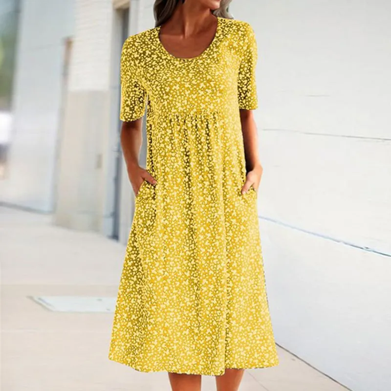 Floral Short Sleeve Dress | elegant everyday style