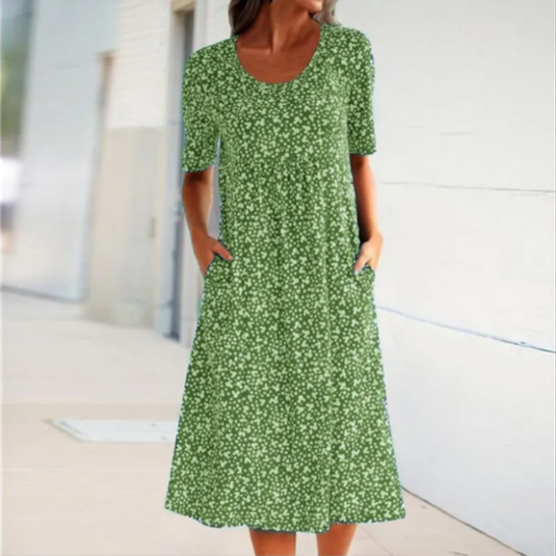 Floral Short Sleeve Dress | elegant everyday style
